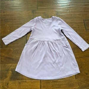 GAP Purple Long Sleeve Crew Neck Dress